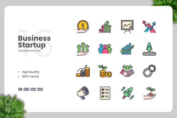 Business Startup Color Icons