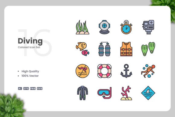 Diving Color Icons: Graphics and Icons for Modern Design