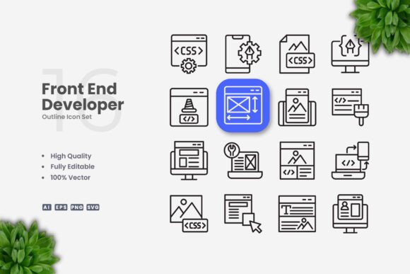 Front End Developer Icons: Graphics and Icons for Modern Design