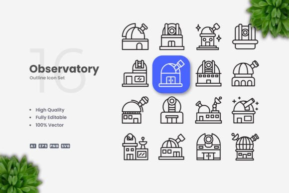 Observatory Icons for Creative Crafting