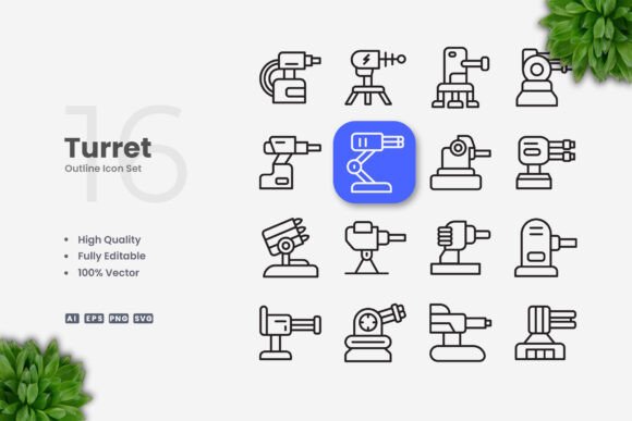 Turret Icons: Graphics and Icons for Crafting